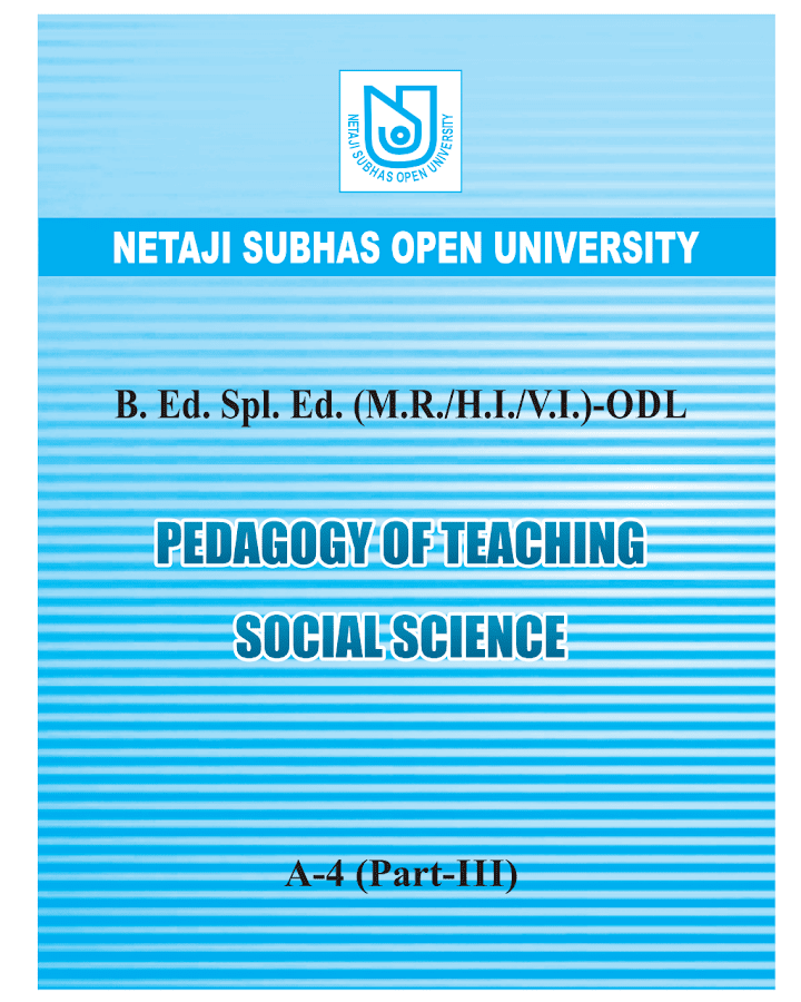 Pedagogy Of Social Science Book In English PDF (Study Material)